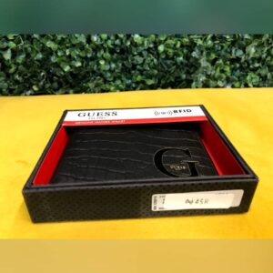 Black crocodile-embossed Wallet
